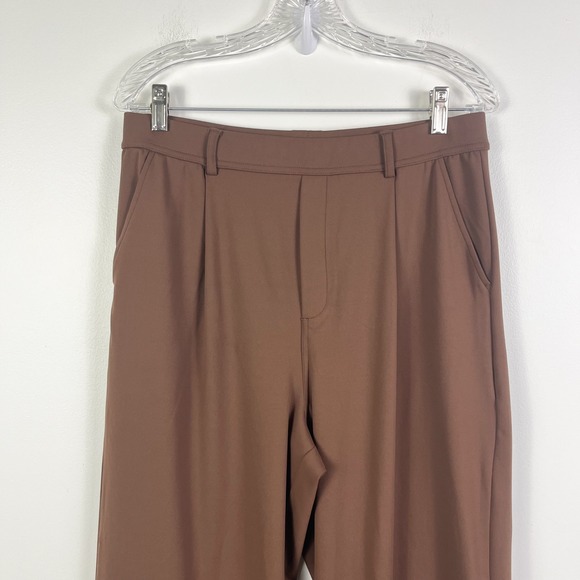 Halara Brown Pull On Wide Leg Trouser Pants Womens Large - Picture 2 of 10
